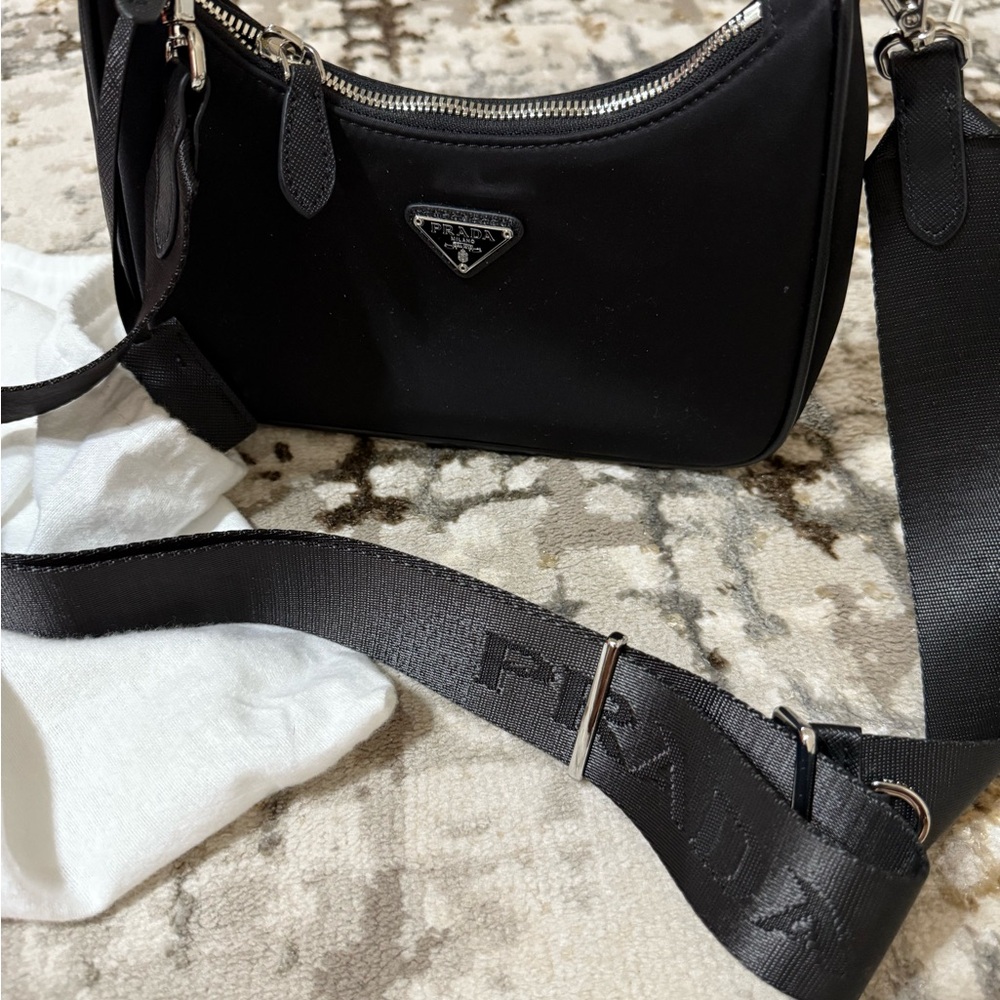 Prada Black Crossbody Bag with Adjustable Strap
